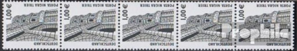 Briefmarken BRD (BR.Deutschland) 2002 Mi 2301R Fünferstreifen postfrisch Sehenswürdigkeiten