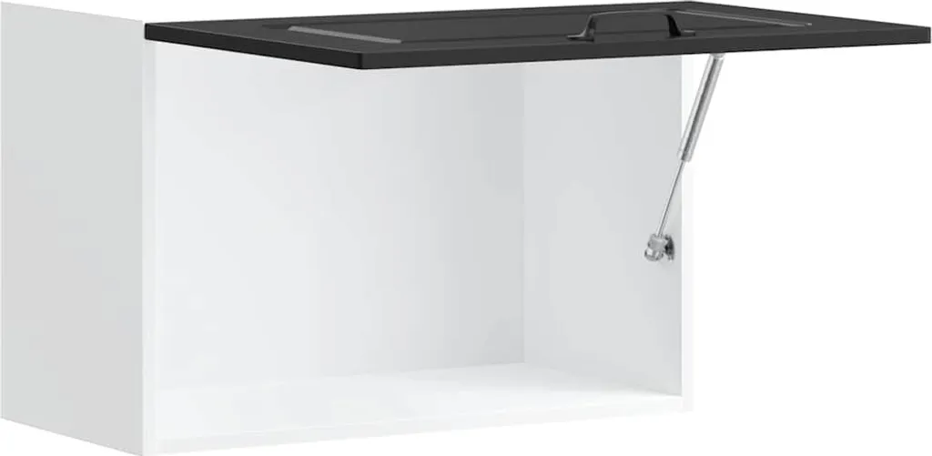 Parete Cucina Kalmar Nera: Mobile Componibile Legno Alta Qualità - 8