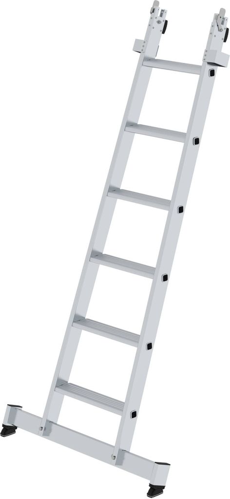Stufen-Glasreinigerleiter Unterteil mit nivello -Traverse 6 Stufen