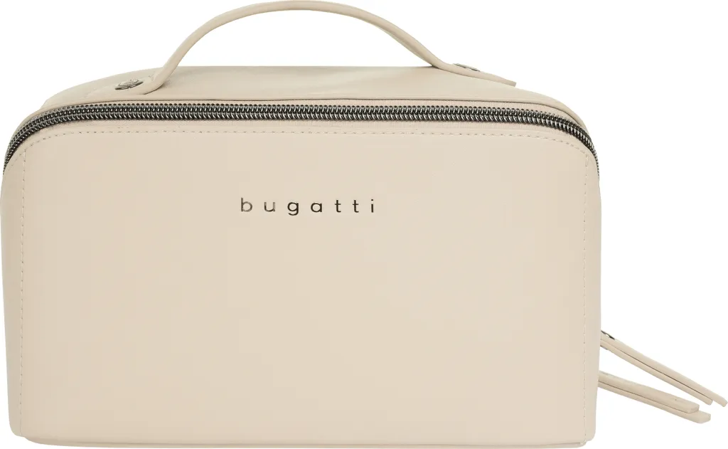 Bugatti Almata Make Up Bag Beige - Trousse da Viaggio Ampia Apertura - 8