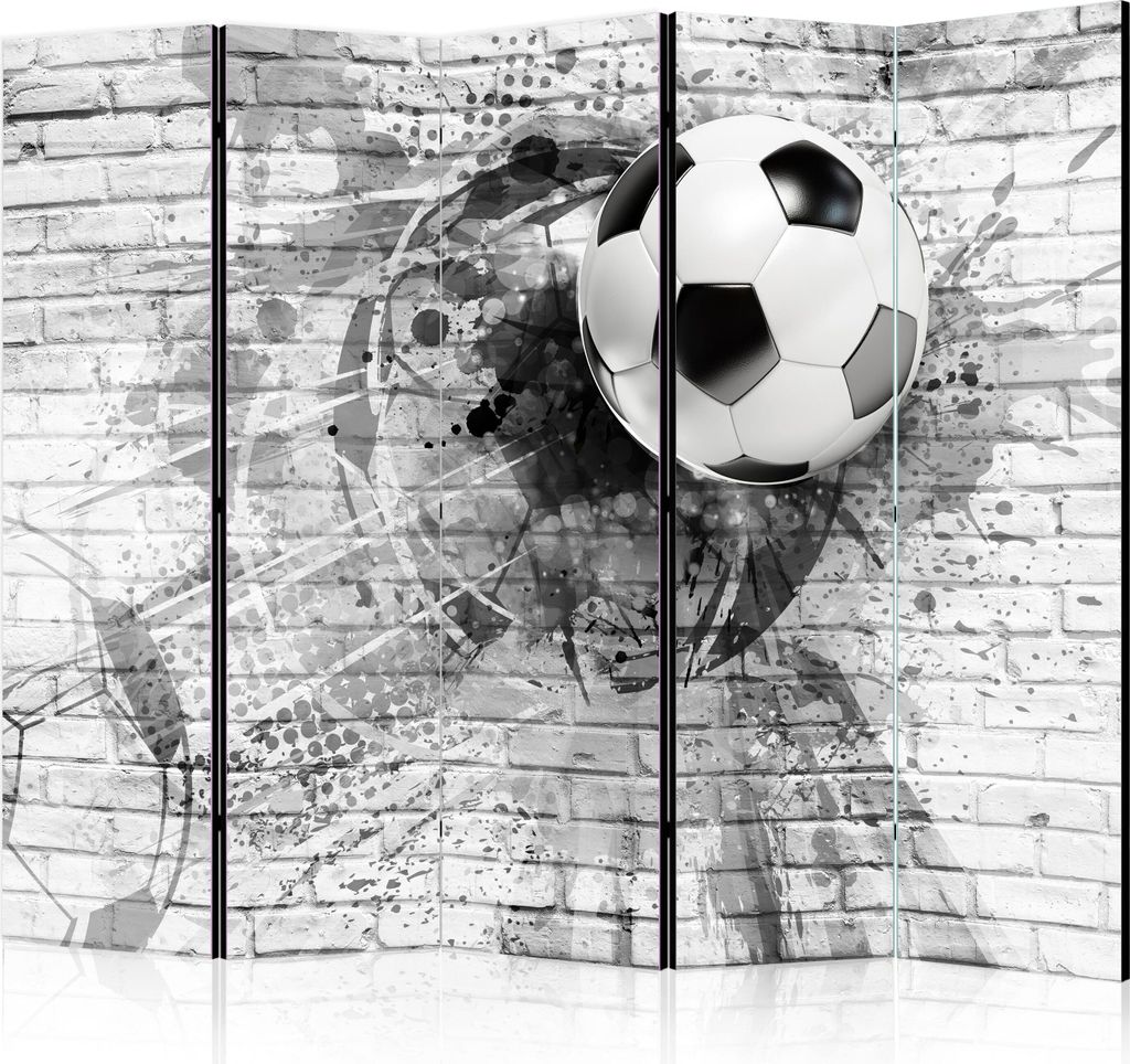 5-teiliger Einseitiger Vlies Paravent - Dynamic Football II 225x172 cm Für Kinder i-A-0156-z-c