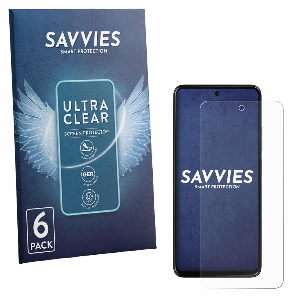 6x Für Motorola Moto G47 Schutzfolie Savvies Displayschutz Display Schutz Folie Klar Transparent