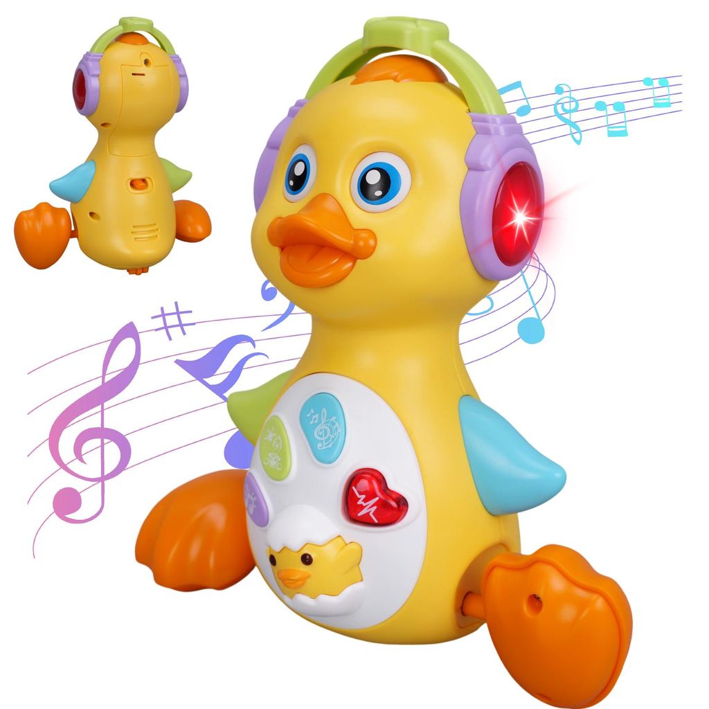 Baby Spielzeug Ente mit Musik & Licht, Krabbelente mit Produktbild 