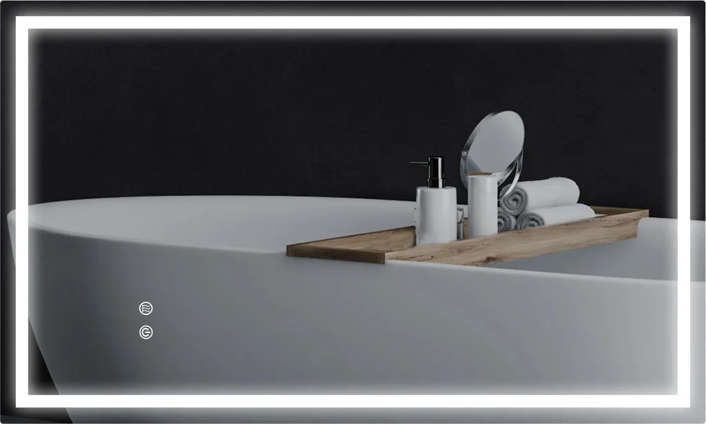 Miroir de salle de bain LED 80x100cm idéal pour maquillage et rasage