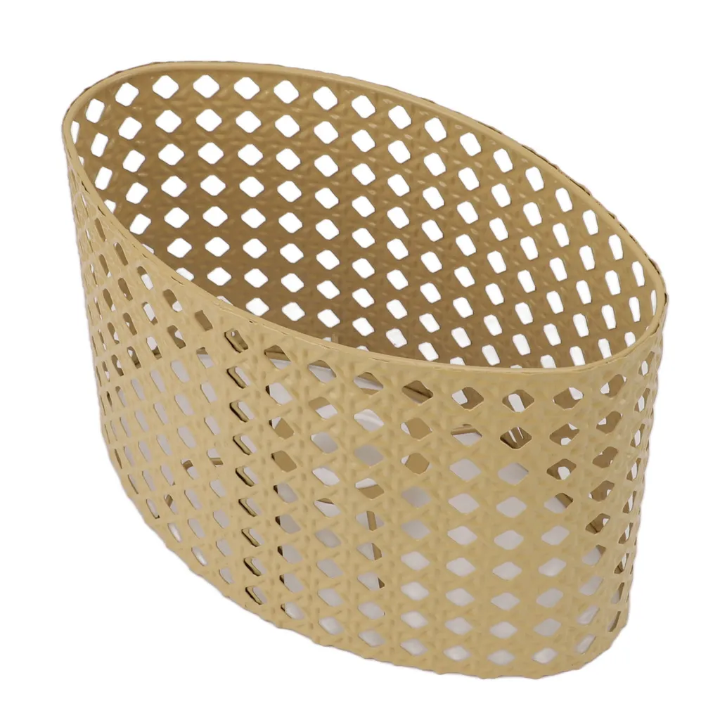 Abat-jour en métal ajouré forme ovale pour lampe de chevet ou suspension