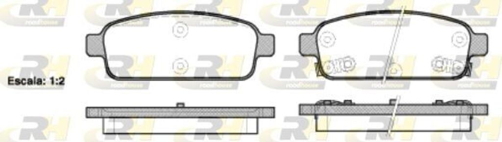 ROADHOUSE Bremsbeläge Satz Hinten Bremsklötze für OPEL Mokka / Mokka X (J13) 21432.02
