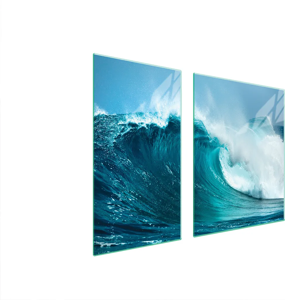 Coprifornelli 90x52 Vetro Onda Mare - Protezione e Tagliere