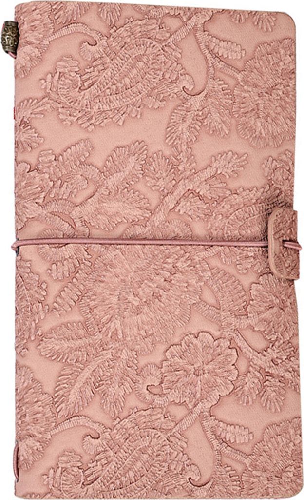 A6 Travel Notebook Vintage European 3D Spitze geschnitzte Blumenabdeckung Austauschbares Tragbares Student Journal Scrapbook Diary School Supplies-...