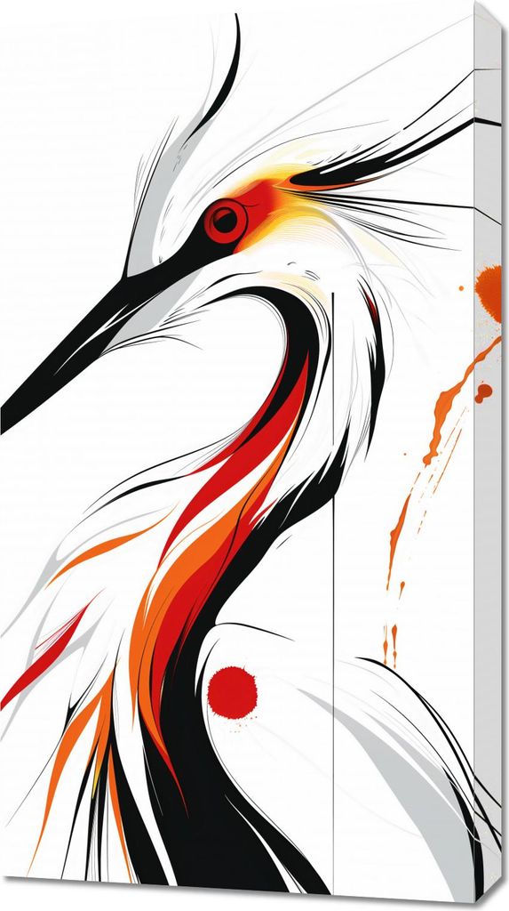 Bild 50x90cm Storch