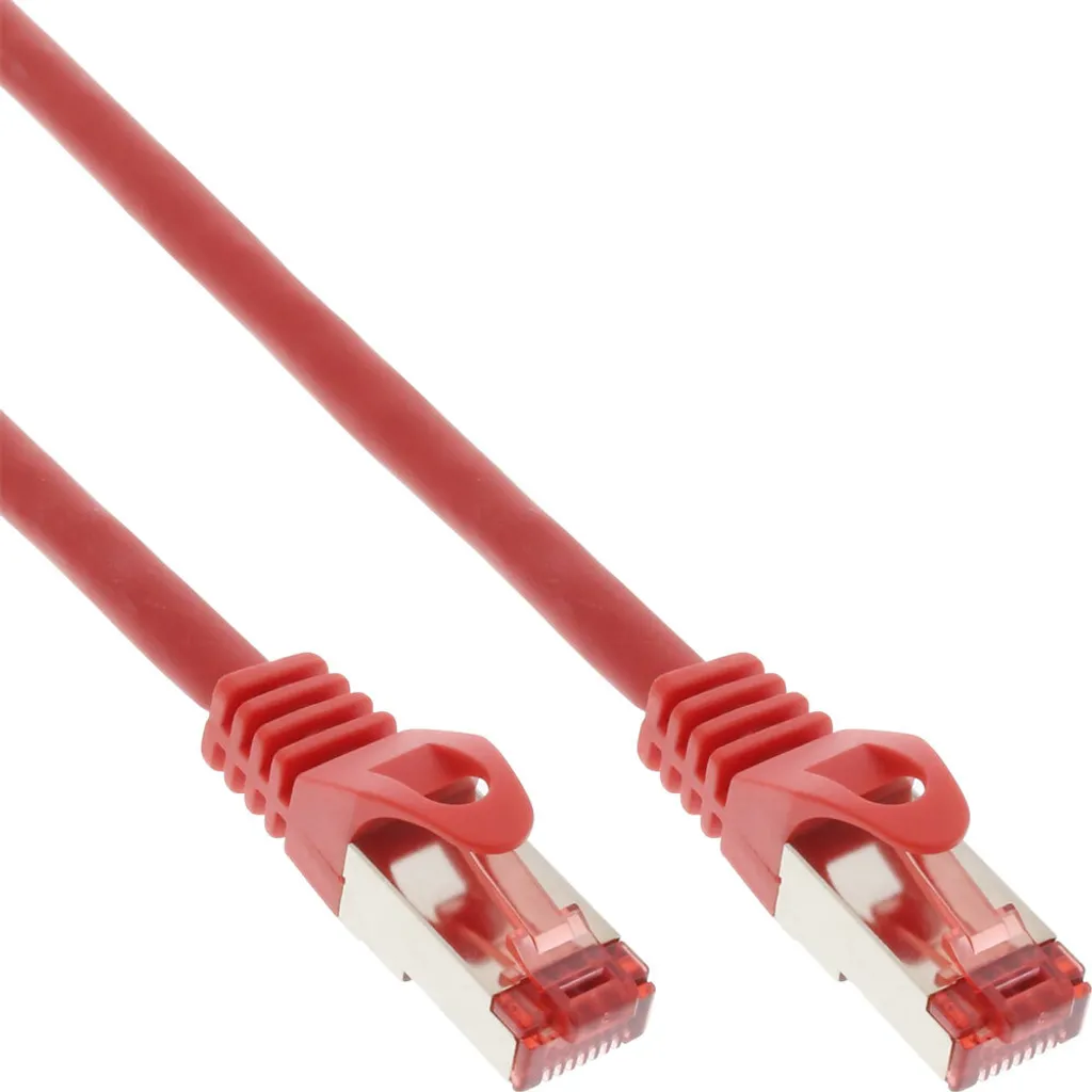 Cavo di Rete InLine Rosso 40m - CAT 6 Schermato per Gaming e Ufficio