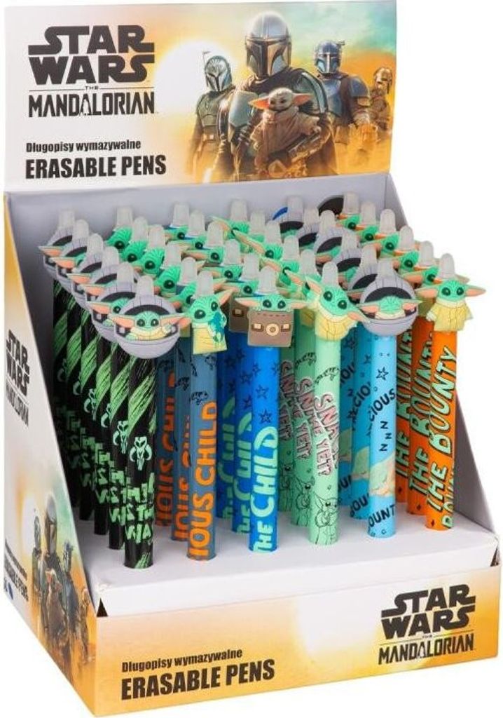 Stylo caoutchouté Madalorian Baby Yoda - mélange de motifs Image du produit 