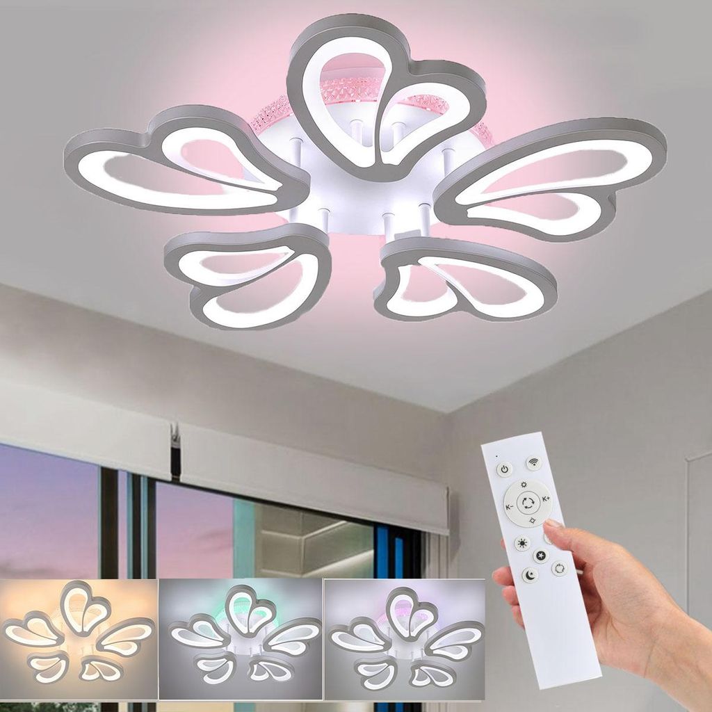 58W Herz LED Deckenleuchte mit RGB Backlamp, Dimmbare mit Produktbild 