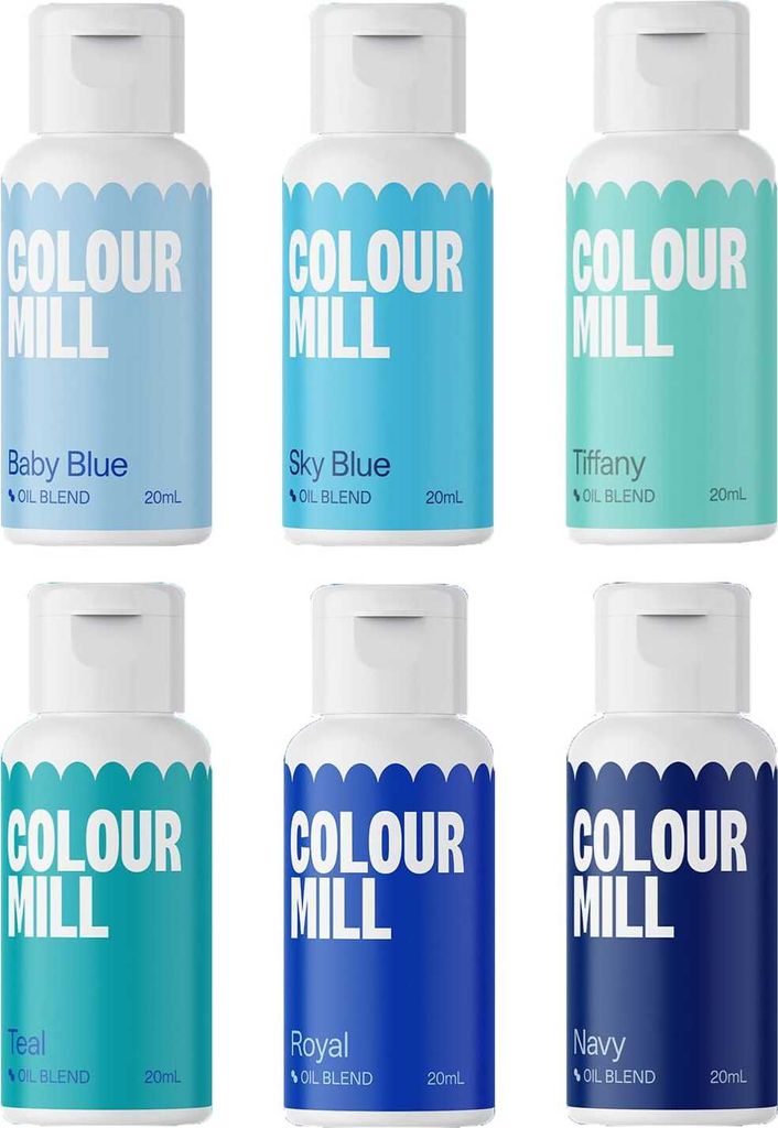 AOS Set | Colour Mill Lebensmittelfarbe Blue Colours Set 6x Produktbild 
