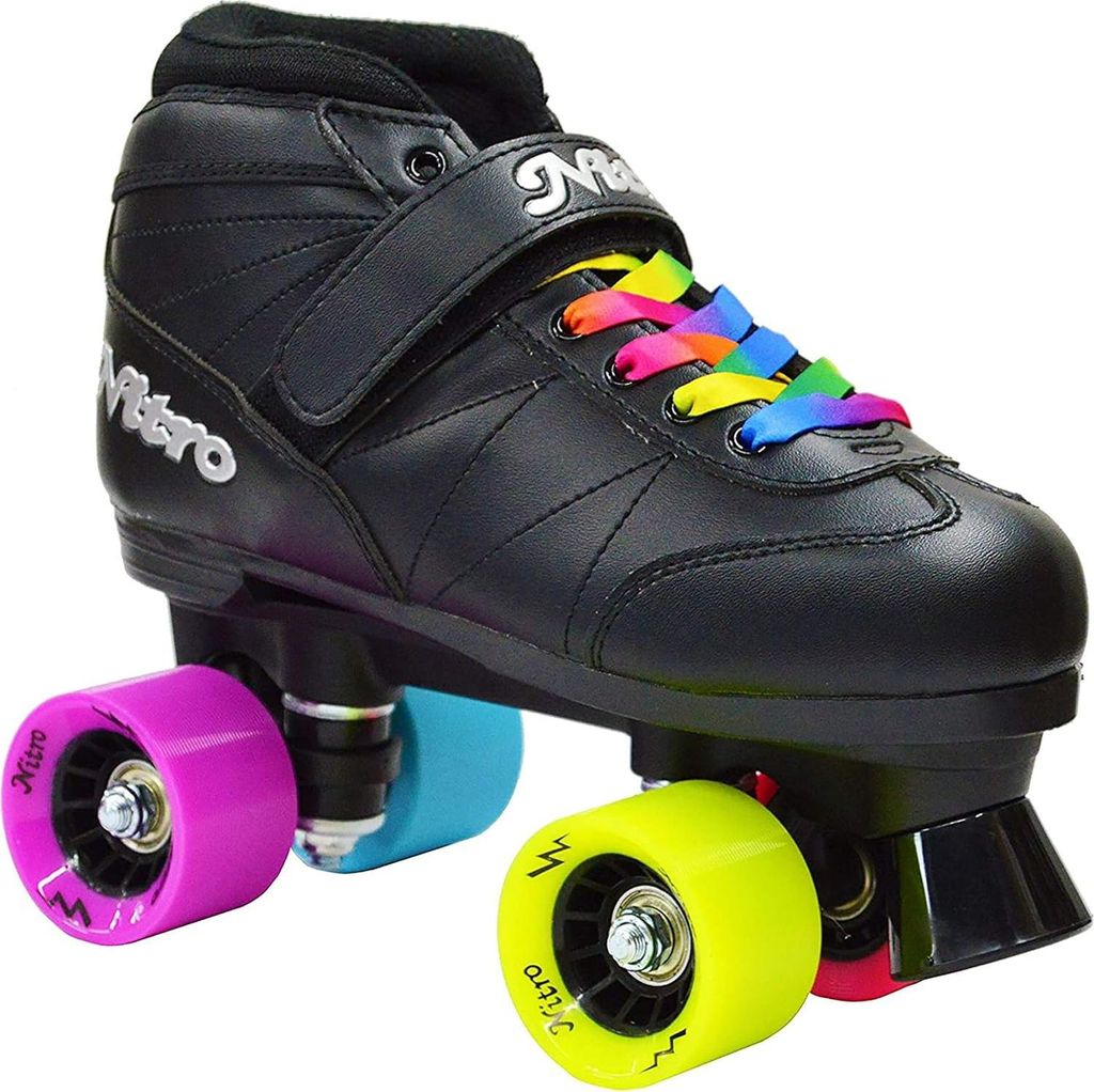 Super Nitro Rainbow Quad Rollschuhe mit epischem Design - Größe Futter Rollschuhe
