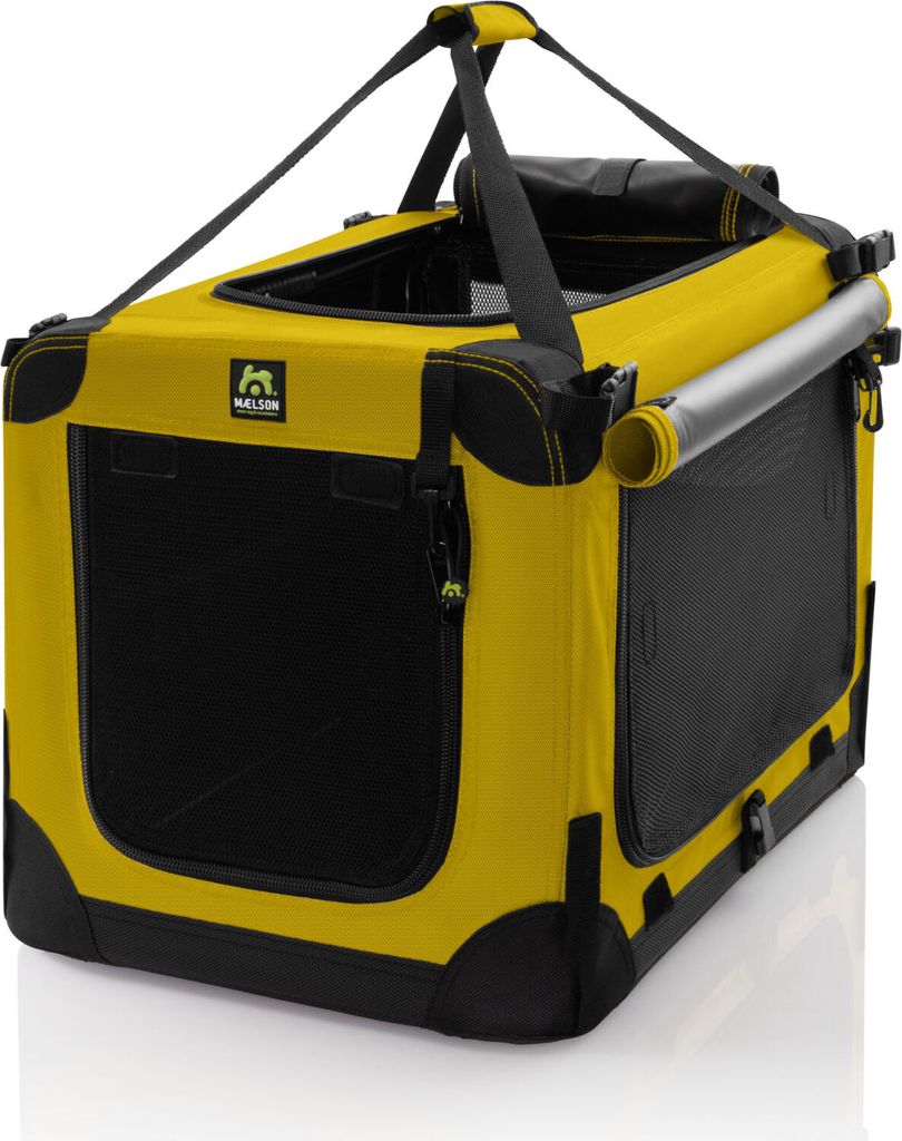 Maelson Soft Kennel Safran Gelb, 82 cm - faltbare Hunde-Transportbox