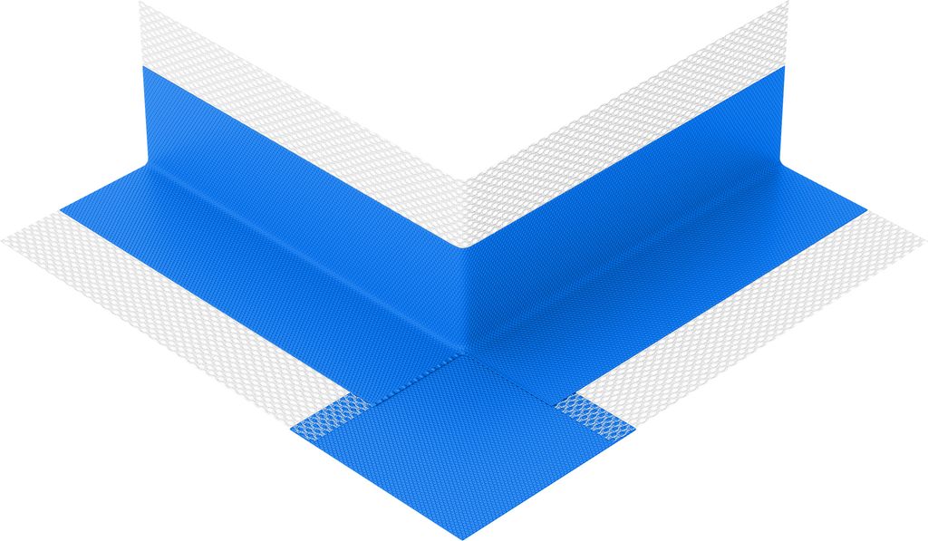 Isolbau Außenecke P2 Blau - 50 Stück - Wasserdichtes Eck-Dichtband für Sanitär, Dusche, Bad, Fliesen, BalkonEckabdichtung Dichtecke Abdichtung ...