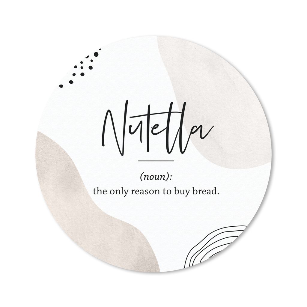 MuchoWow Mauspad Mousepad Zitate - Nutella - Sprichwörter - Wörterbuch - Nutella Definition 30x30 cm - Mousepads - Maus Mat - Pad - Mausunterla...
