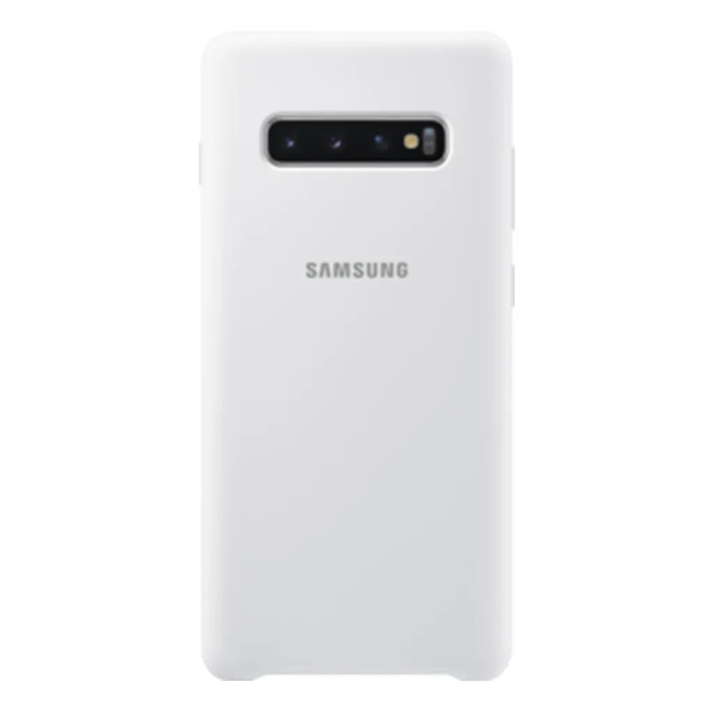 Coque Samsung S10+ Silicone Blanc EF-PG975TW Ultra Fine et Anti-Chocs