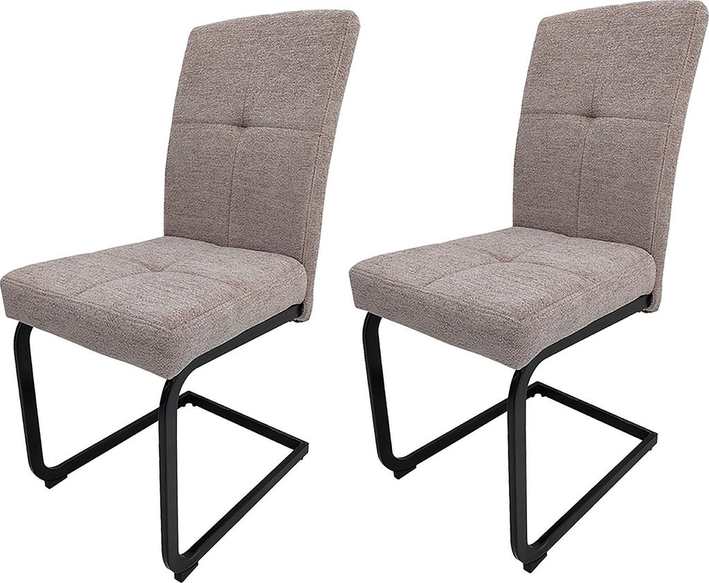 Schwingstuhl Kinsey Braun, hohe Rückenlehne, Kufengestell, Produktbild 