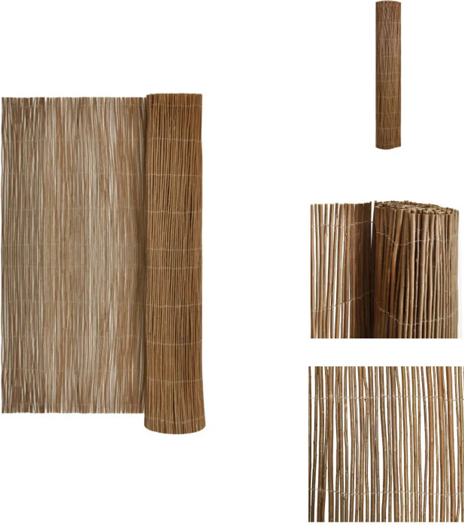 Brise-vue naturel en osier 5m x 1m - Canisse occultante pour extérieur