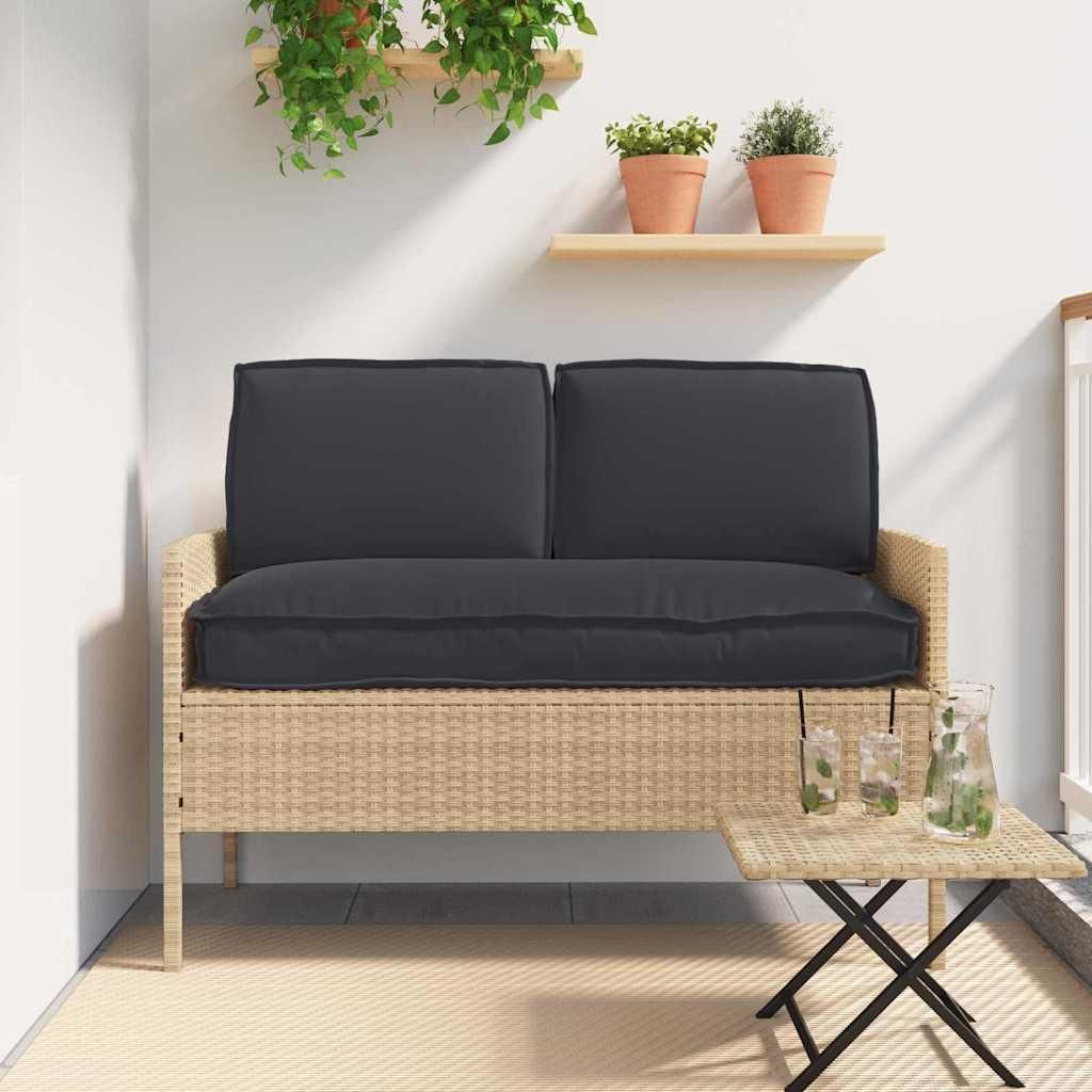 "2025"Moderne Pallet Kissen Set 3 pcs Schwarz 120 x 60 x 12 cm Oxford Stoff - Sitzpolster 3parcel DE34760