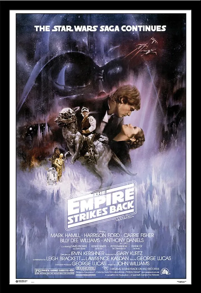 Cornice Shinsuke + Poster Star Wars TESB Rider 61x91,5 cm Nero