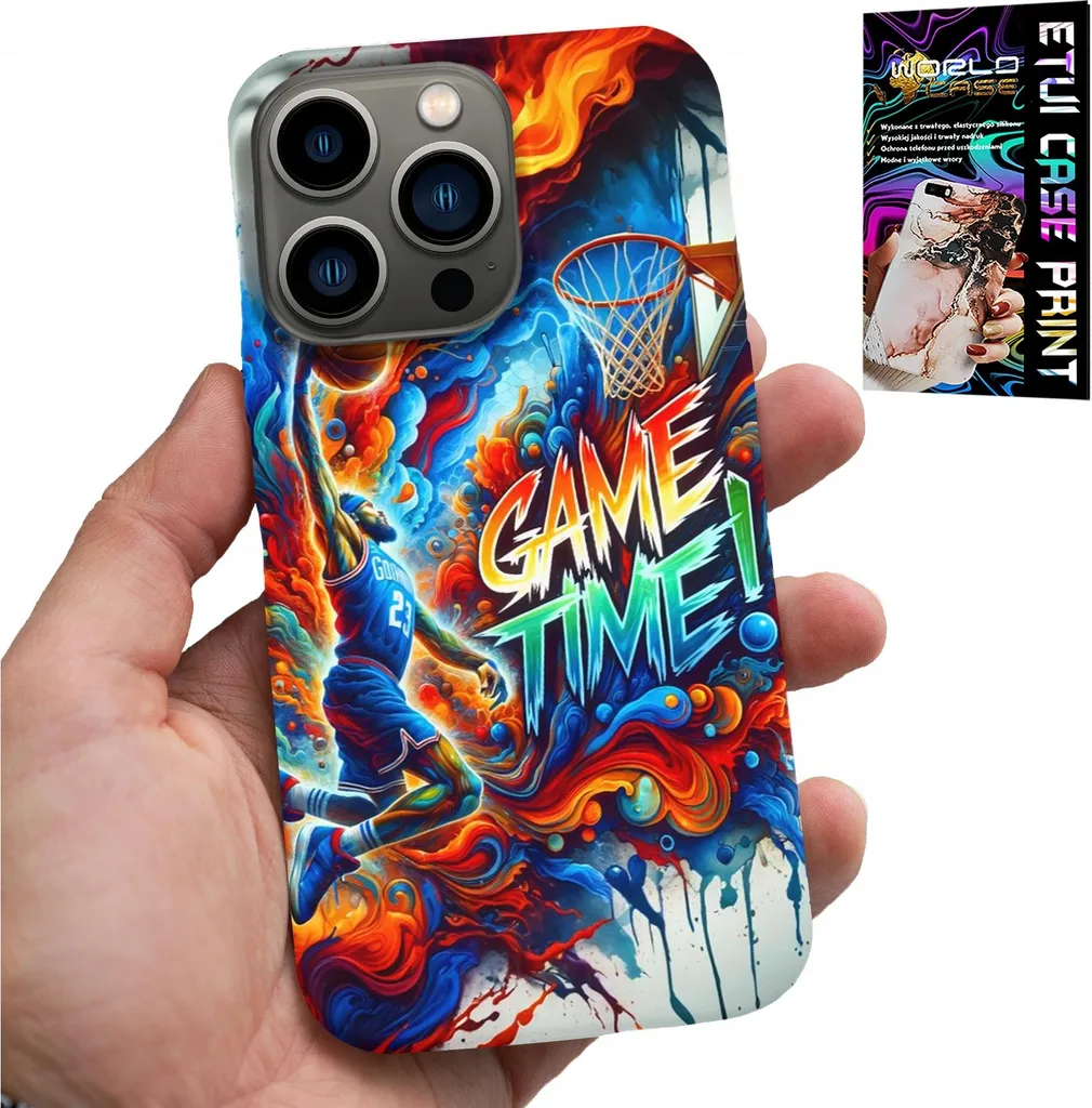 Cover Basket NBA per iPhone 16 Pro + Pellicola Vetro 9H Antigraffio