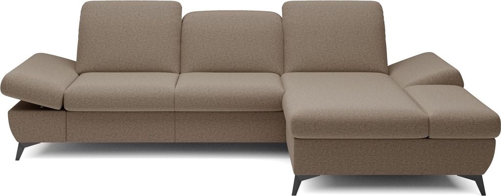 Eckschlafsofa BROCKVILLE - braun, rechte Ecke