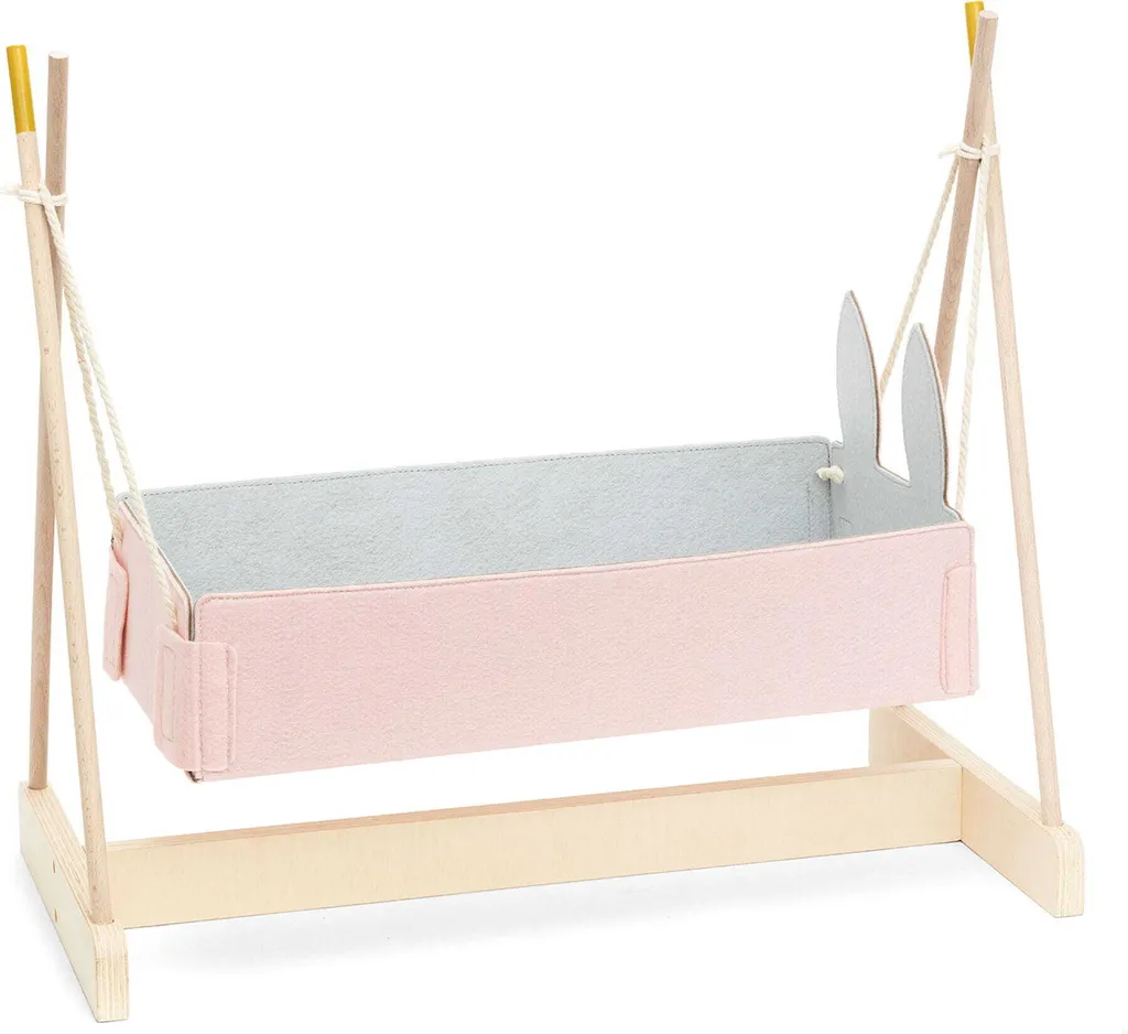 Accessoire poupée : Berceau en bois blanc Skrallan pour chambre enfant