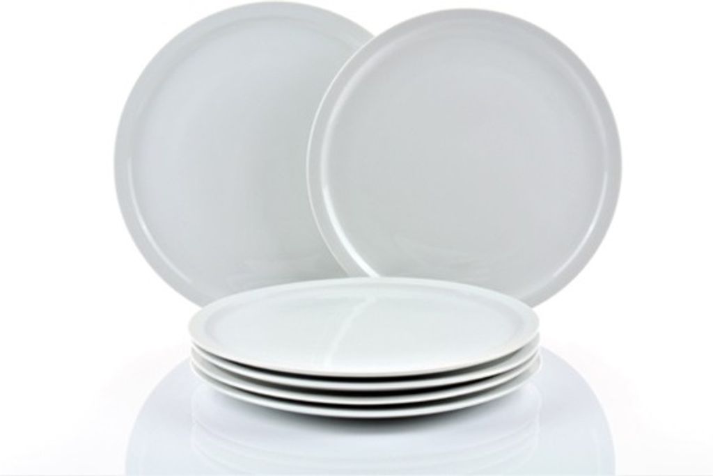 Pizzateller 30cm Porzellan weiß 6er Set Produktbild 