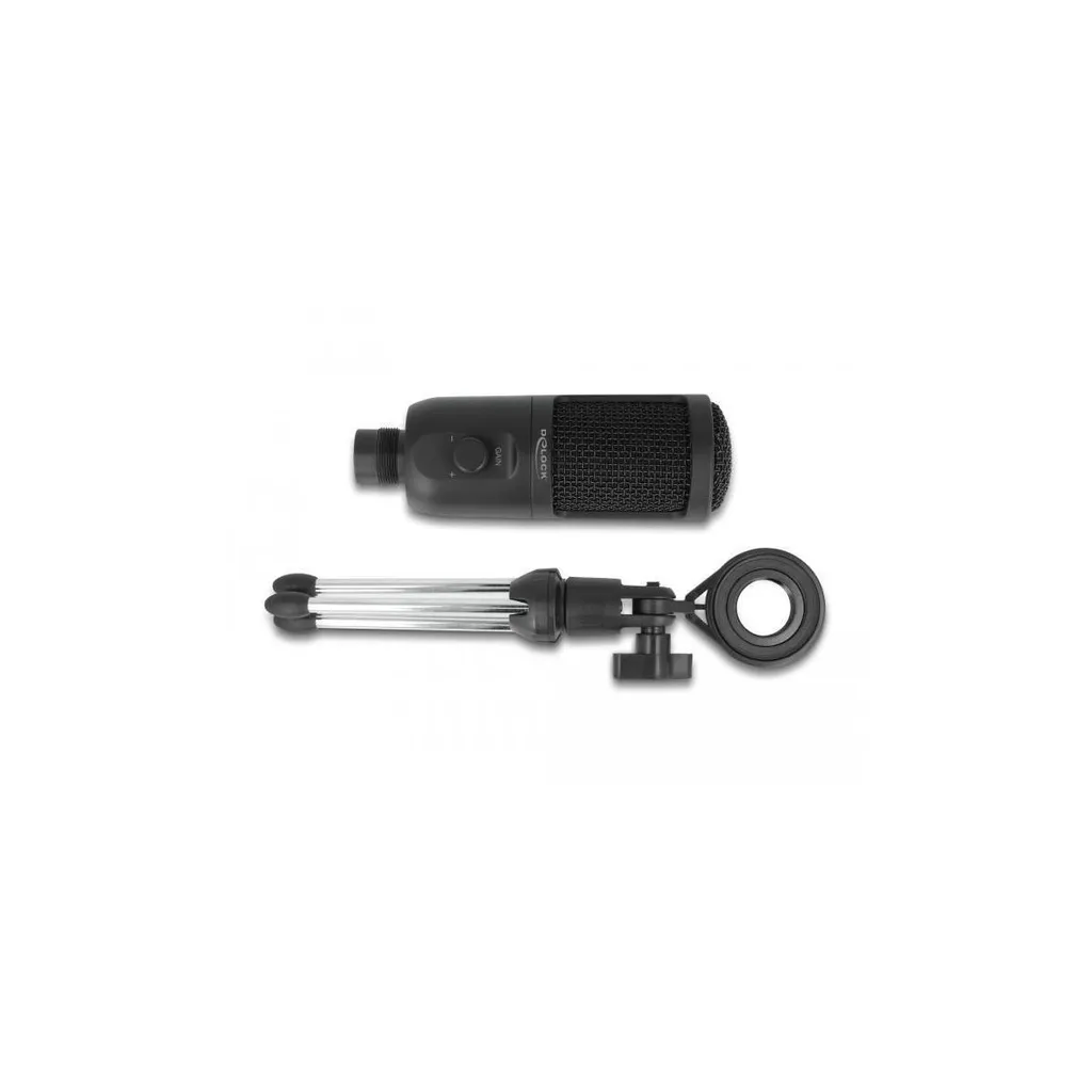 Microphone USB Noir Delock pour Vidéoconférence et Enregistrement Audio - 2