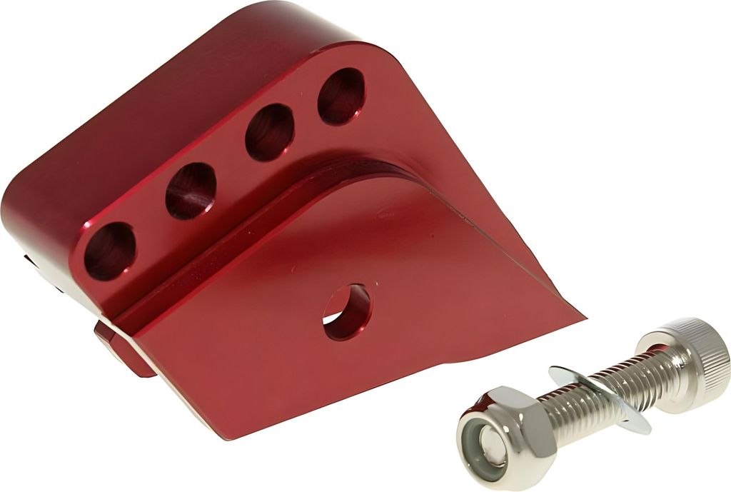 Vicma Höherlegungssatz CNC 4-Loch rot kompatibel mit Peugeot stehend