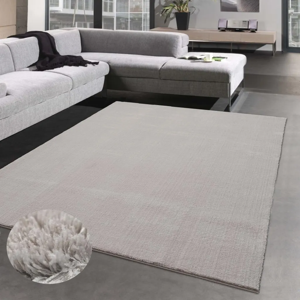 Tapis moelleux couleur sable 80x150 cm - Confort thermique et design