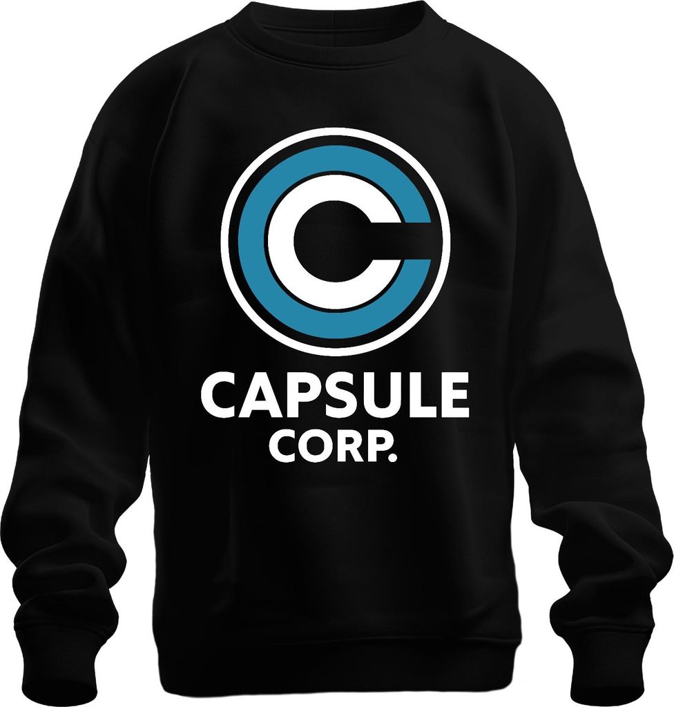 CAPSULE CORP. Logo Anime Fan Geschenk Retro Manga Otaku Uni Sweatshirt Pullover, Schwarz, S