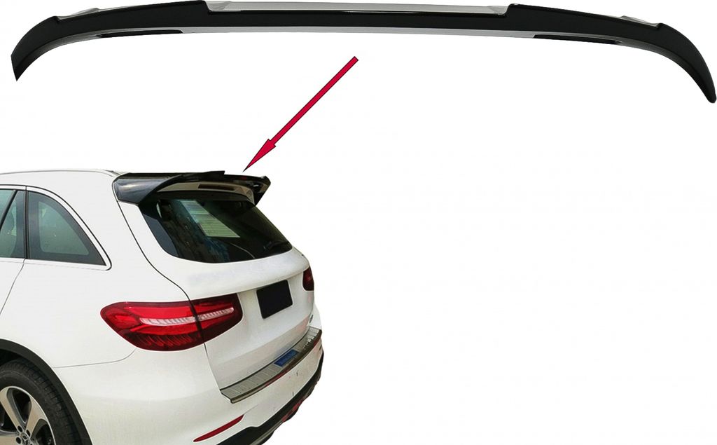 Heckspoiler Flügel Dachspoiler Spoiler für Mercedes GLC X253 SUV 2015+ Klavierschwarz