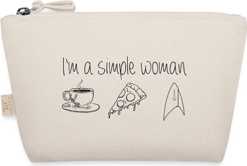 Spreadshirt Star Trek Discovery I'm A Simple Woman Täschchen, One size, Natur