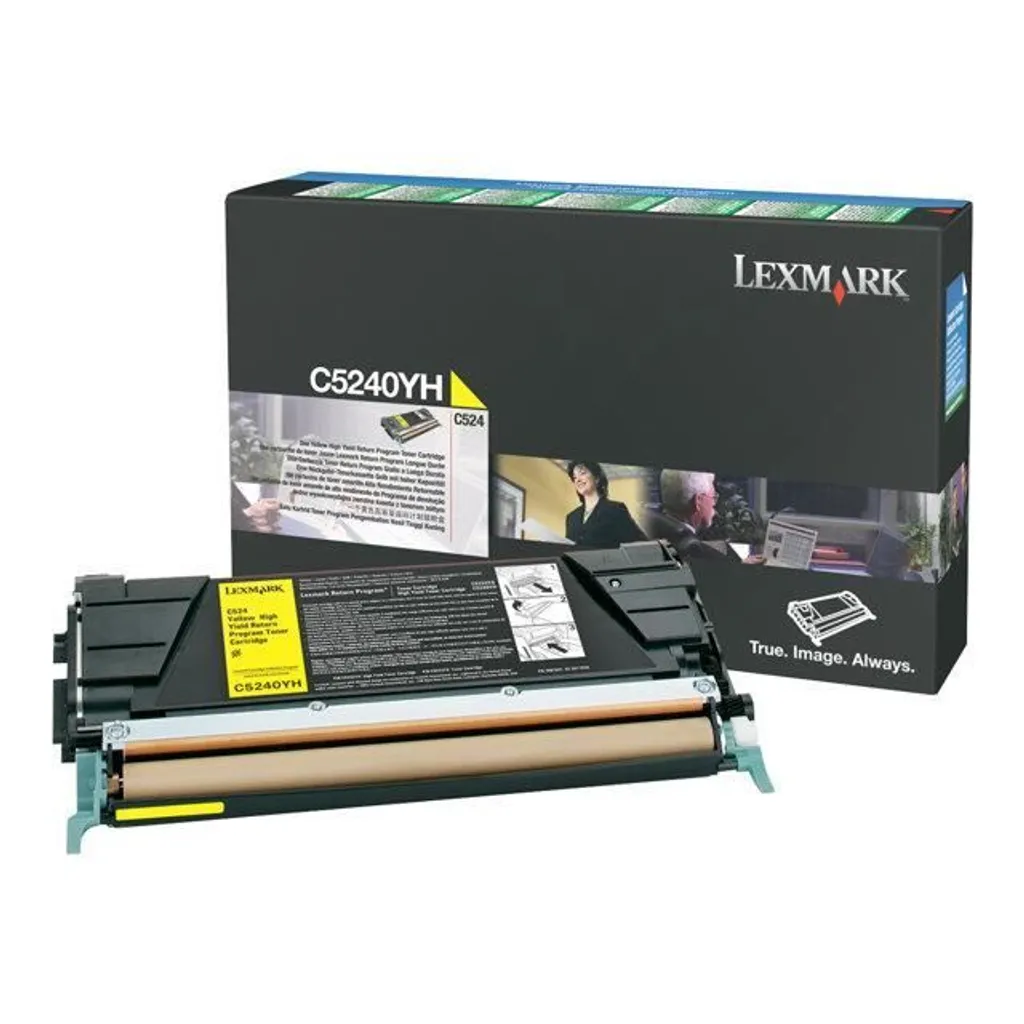 Évitez les Traces avec le Toner Original Lexmark C5240YH Jaune Certifié