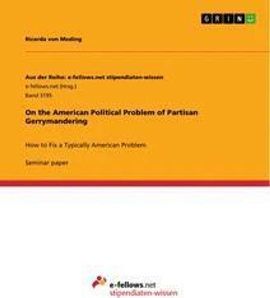 On the American Political Problem of Partisan Gerrymandering