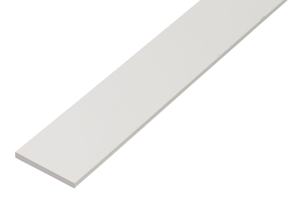 Alberts 498771, plochá tyč, plast, bílá, rozměry 1000 x 20 Obrázek produktu 