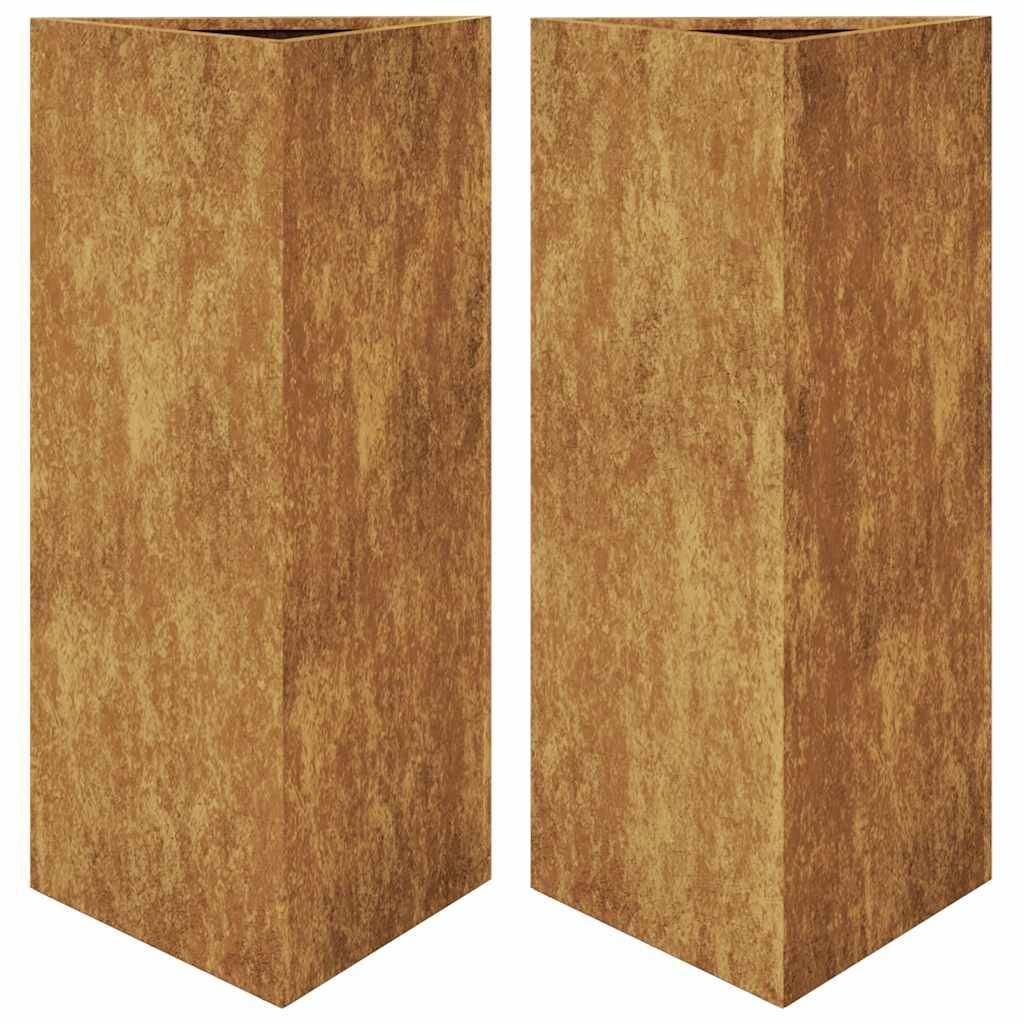 vidaXL Pflanzkübel 2 Stk. Dreieckig 40x34,5x75 cm Produktbild 