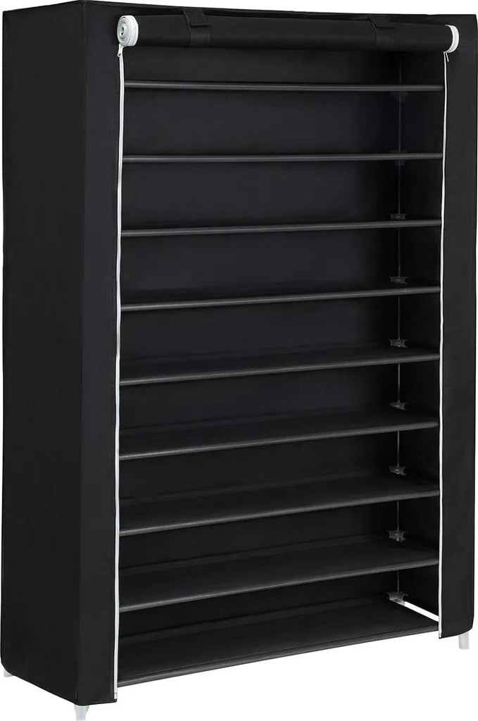 Meuble à chaussures Leobert noir 162cm : stop au désordre dans l'entrée