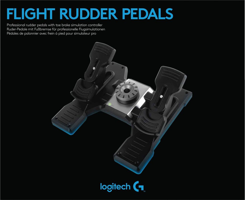 LOGITECH G Saitek PRO Flight Rudder Pedals - USB - WW Produktbild 