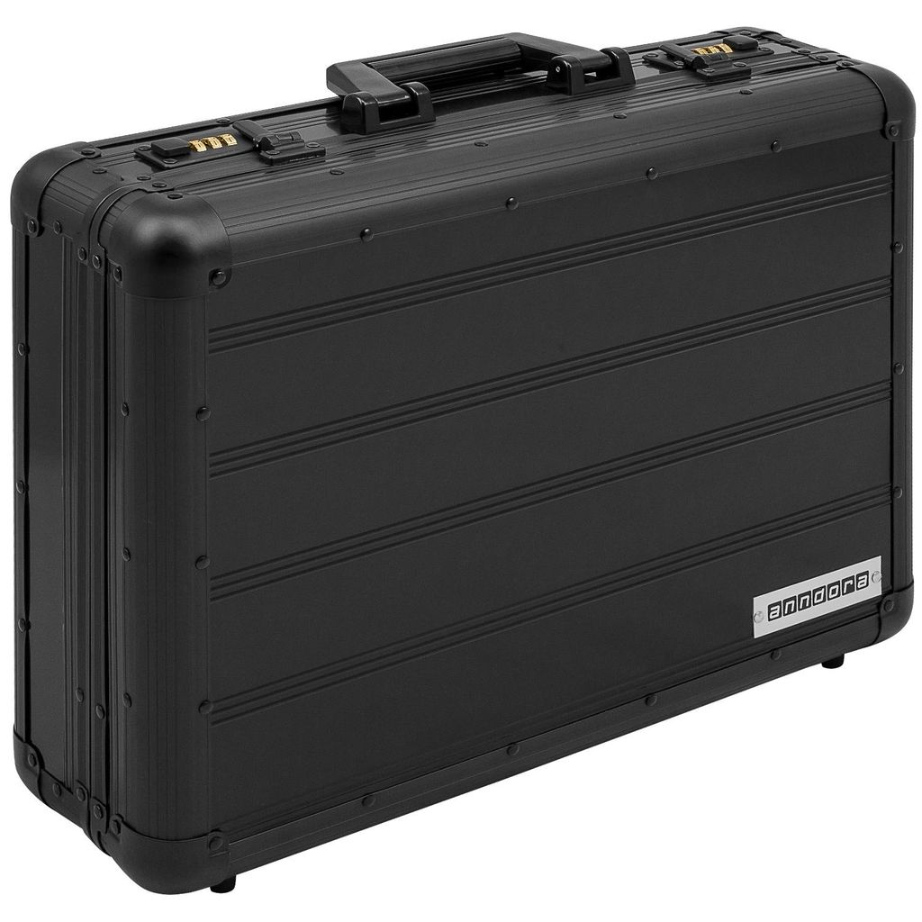 Aktenkoffer Aluminium Attache Koffer Schwarz Zahlenschloss Produktbild 