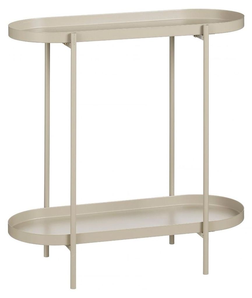 Mica Decorations Myron Bijzettafel Ovaal Beige - Salontafel Productafbeelding 