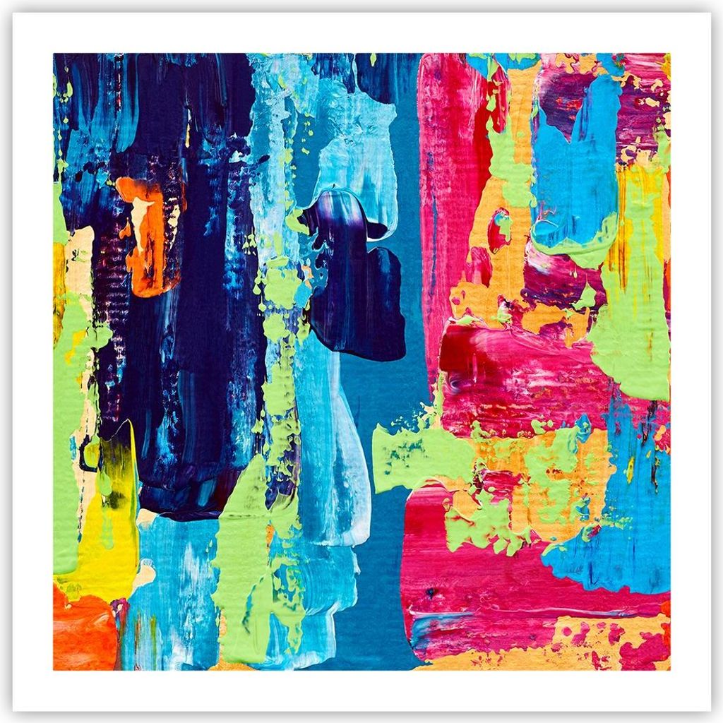 Poster - Poster ohne Rahmen - Abstraktion Design Grafik - 60x60 cm - Wand Bild - Wanddeko - Wandbilder - Kunstposter - Wandposter - Bilder - Kunstd...