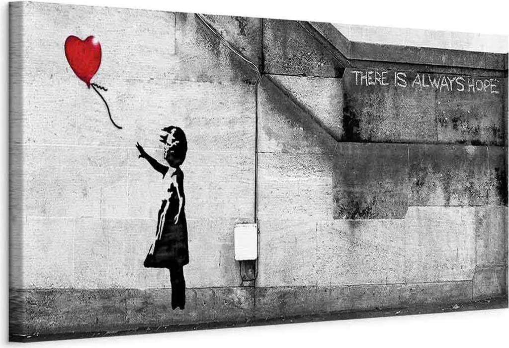 Stampa su Tela 120x40 C'è Sempre Speranza - Street Art Murando