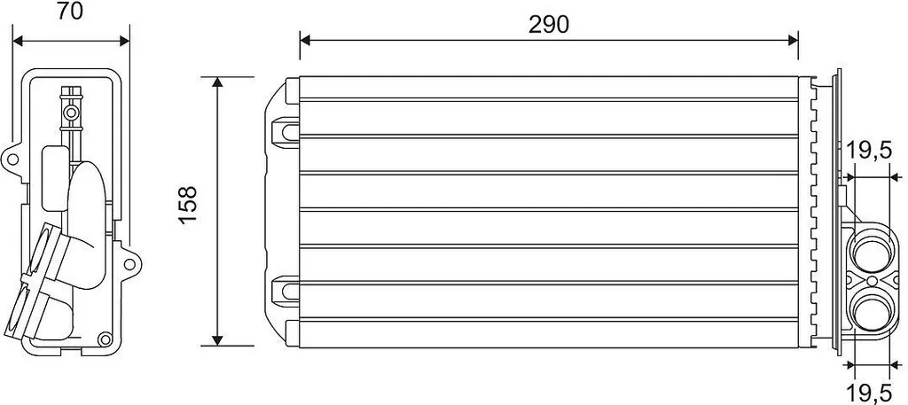 VALEO 812212 Échangeur de Chaleur Chauffage Habitacle pour 607 9D 9U