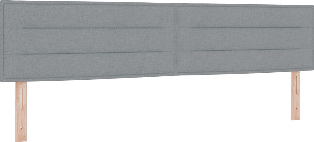 Kopfteil Linien-Design Hellgrau 200 cm Stoff, Kopfteile DesignMöbel Neu