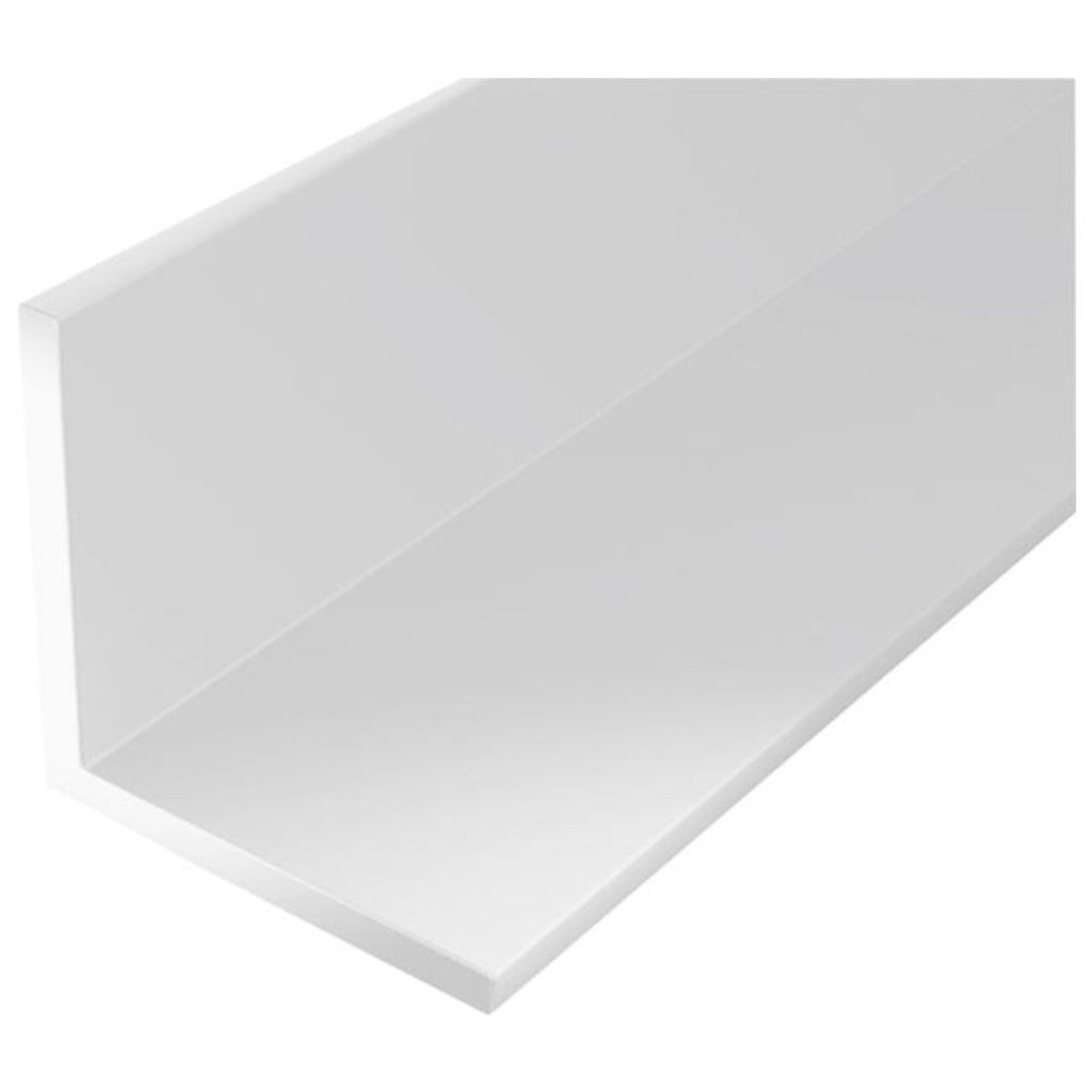 Úhlový profil Alberts | plast, bílý | 1000 x 15 x 15 mm Obrázek produktu 