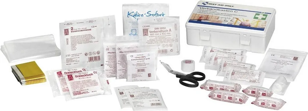 SOLO PRIMO SOCCORSO P-10018 Kit di primo soccorso C DIN 13157 bianco